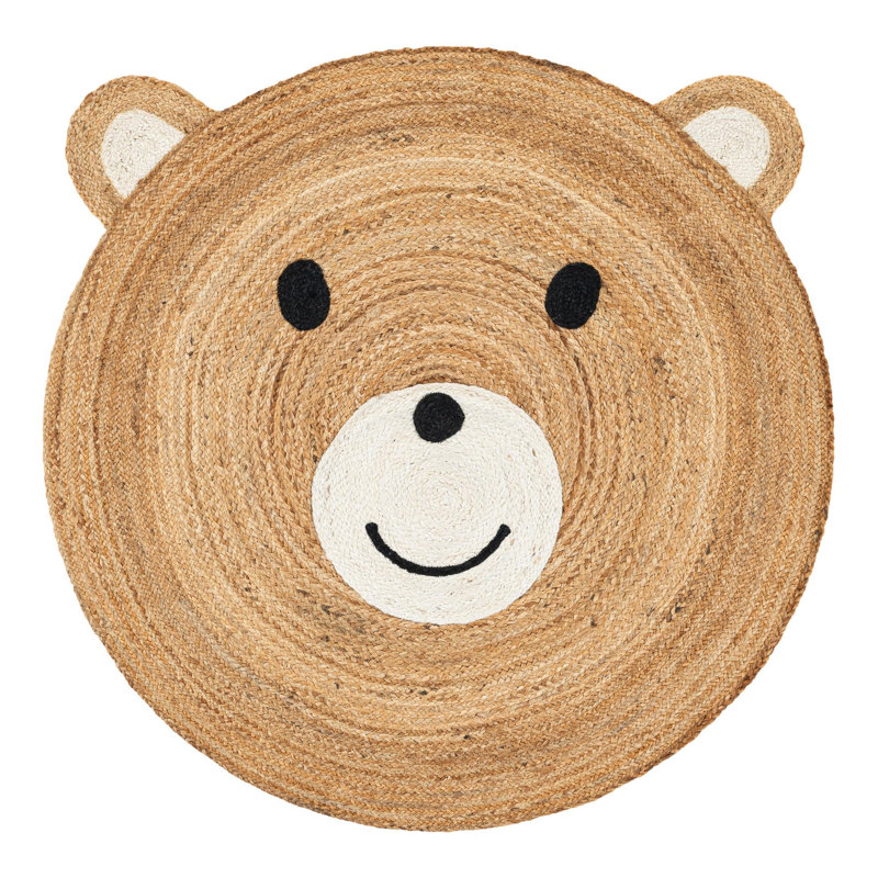 Tapis pour enfant en jute tressé à la main, Novelty 4'1" x 4'1"