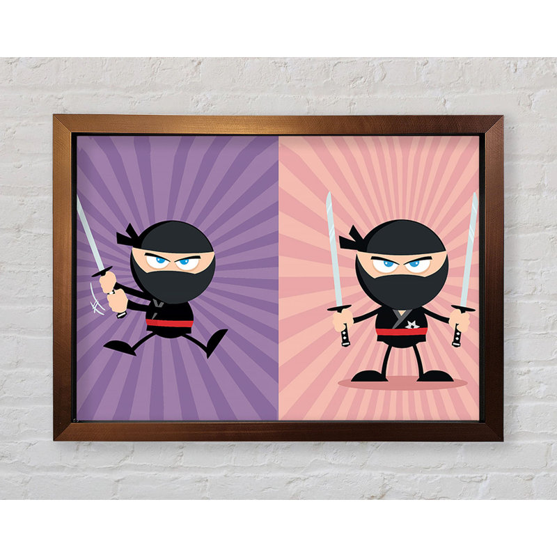 Ninja Duo - Single Picture Frame Print, 100.1cm H x 141.4cm W x 3.4cm D