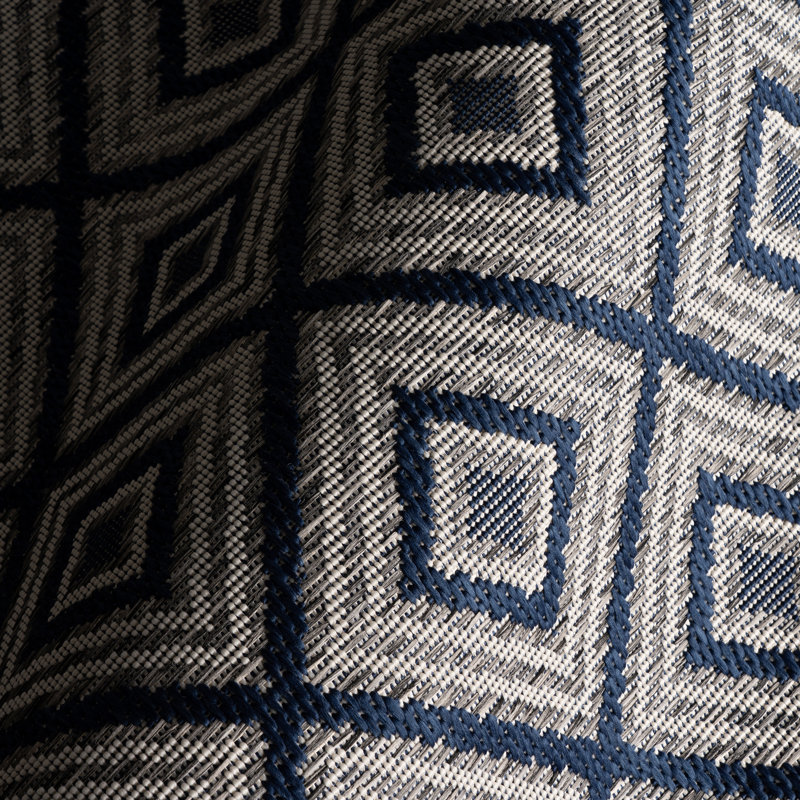  Sorisse Indoor/Outdoor Diamond Area Rug, Color, Rectangle 8' x 10'