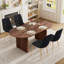 Ensemble de table de salle à manger à double piédestal 70 po avec chaises Velevt-722252391-722252388-722252377
