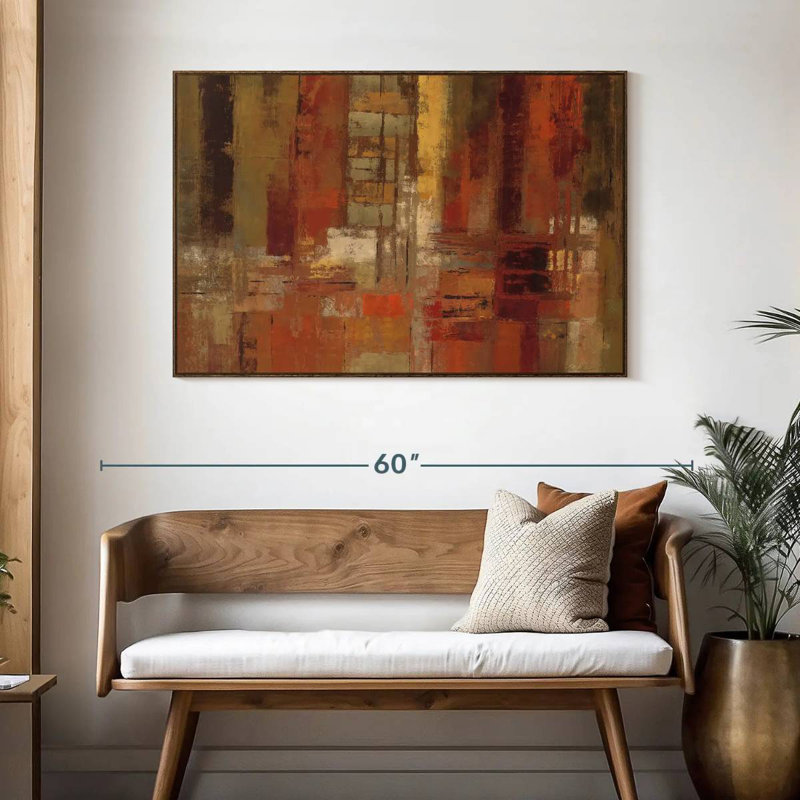 Sunset Street Crop, 46 po x 31 po, Cadre flottant en noyer