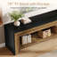 Meuble télé 70 po avec tablettes ouvertes, console rustique brune et noire-1291540346