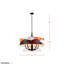 Luminaire suspendu 5 lumières Patchwork - noir / laiton satiné / patchwork