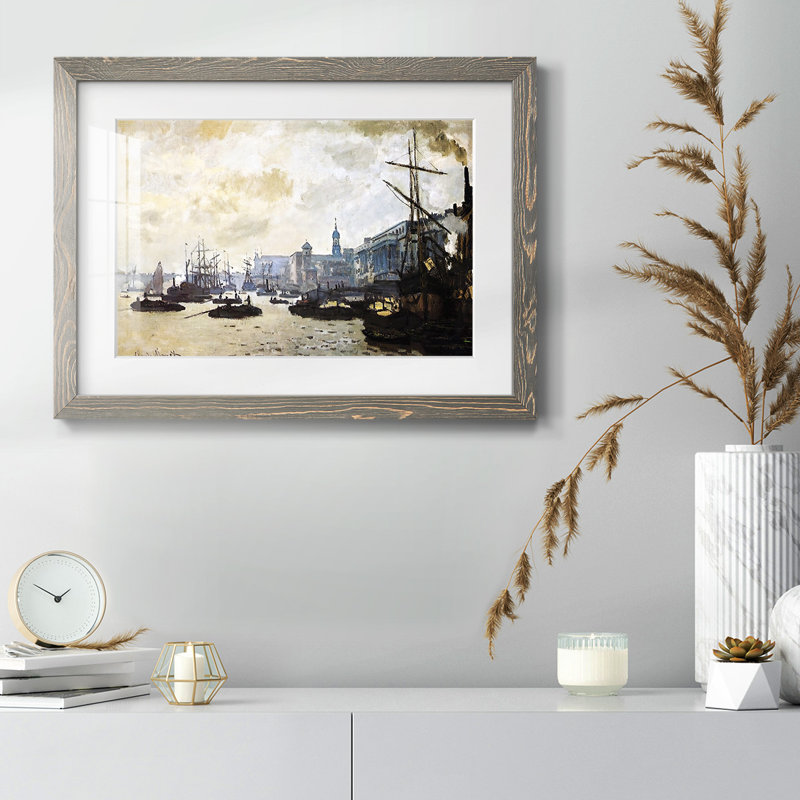 Le port de Londres, 1871, Gris, H 14 po x l 20 po x P 1,5 po