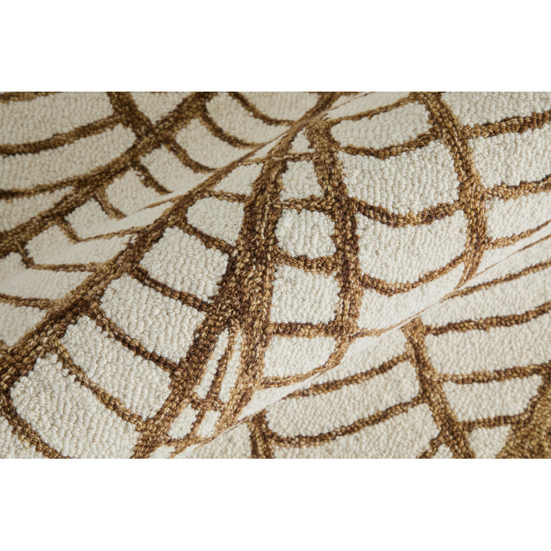 Wallace Modern Ikat White Area Rug, Rectangle 2' x 3'