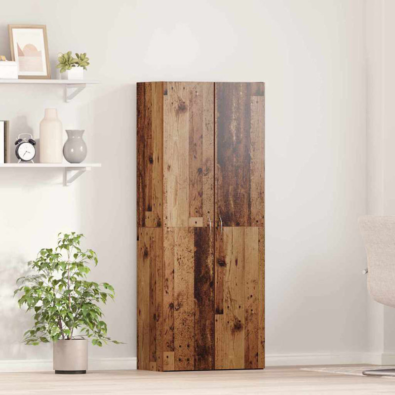 60cm Wide File Cabinet, Brown Oak