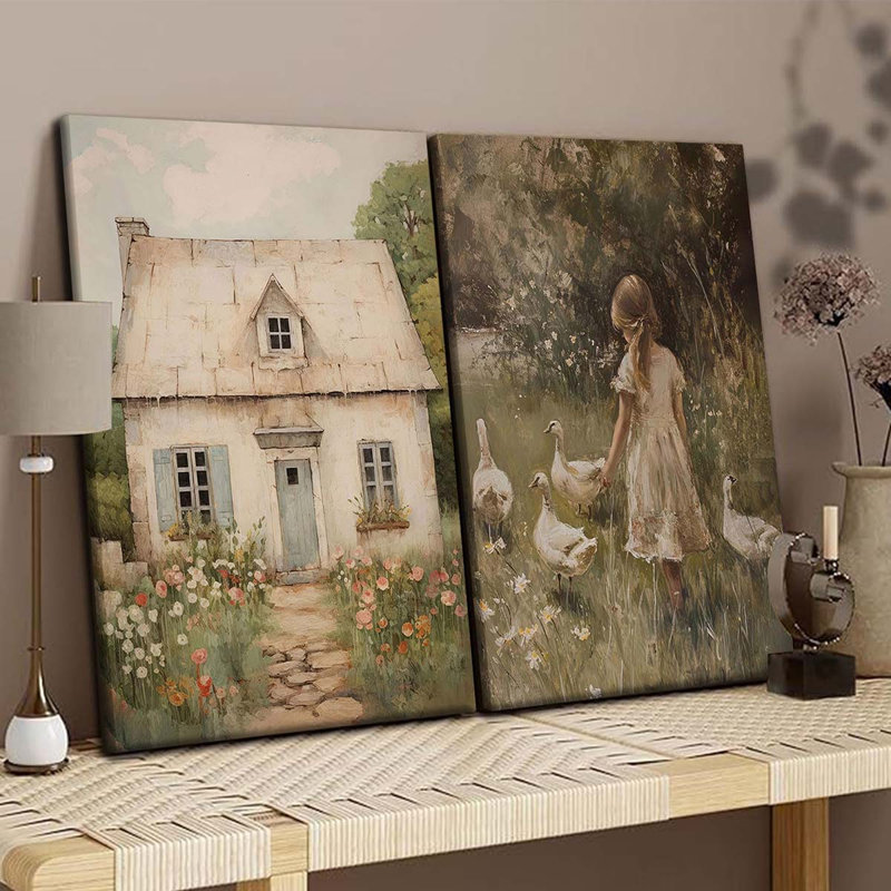 2 Piece Wrapped Canvas Print, 60 cm H x 80 cm W