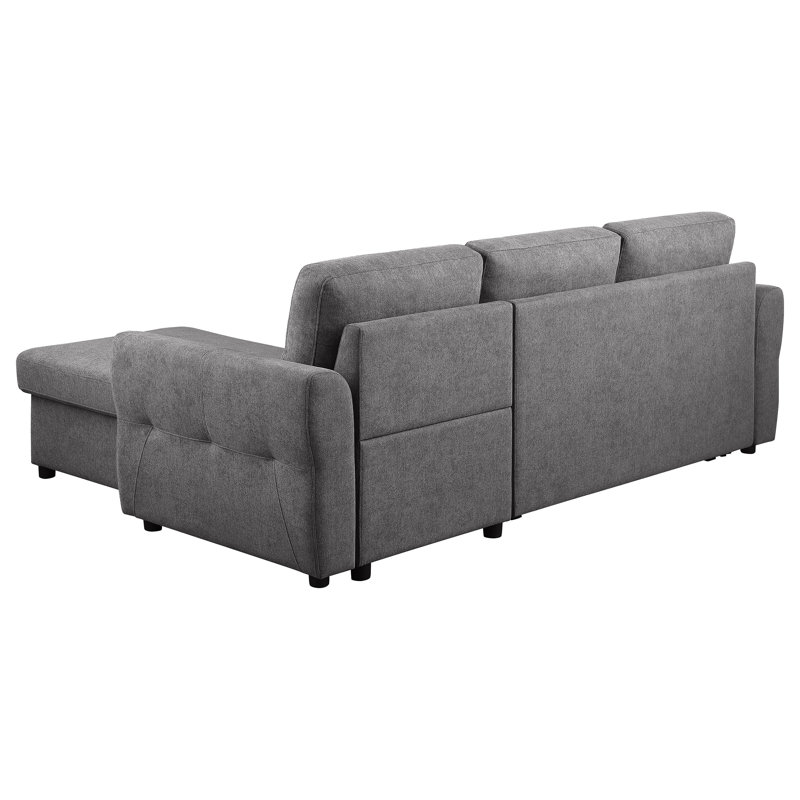 Chariel 2 - Piece Upholstered Chaise Sectional, Gray Chenille