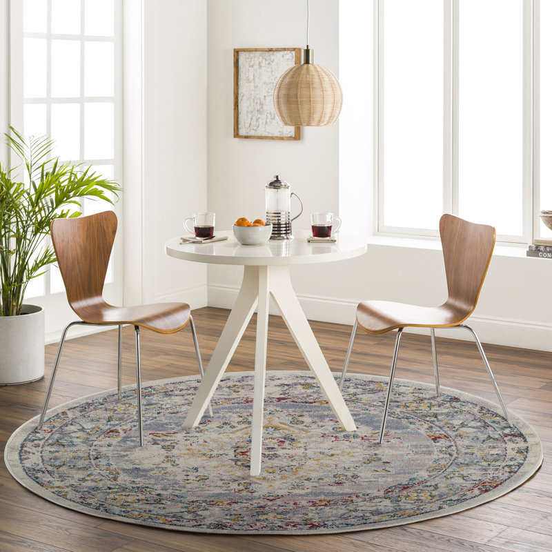 Machine Woven Indoor Rug, Taupe/Cream, Round 160 cm