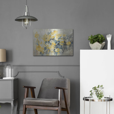 Luxe Metal Art 'Flowers On A Rainy Day' by Silvia Vassileva Metal Wall Art, 24" x 16"