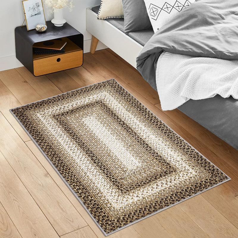 Brisseida Washable Geometric Indoor Rug, Rectangle 3' x 5'