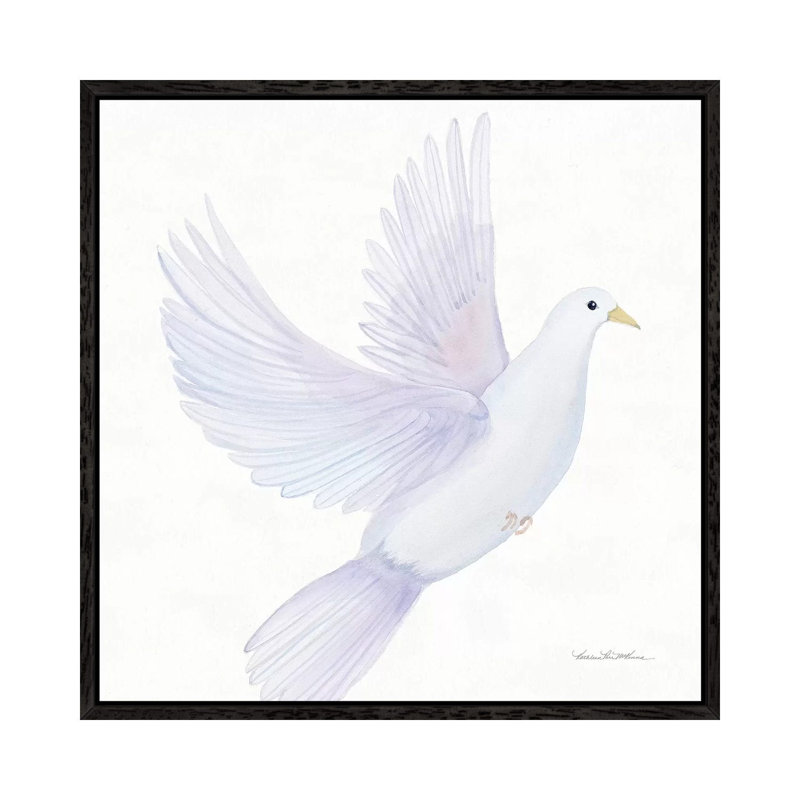 Easter Blessing Dove I by Kathleen Parr McKenna - Print on Canvas, Black Framed, 66.04 cm H x 66.04 cm W