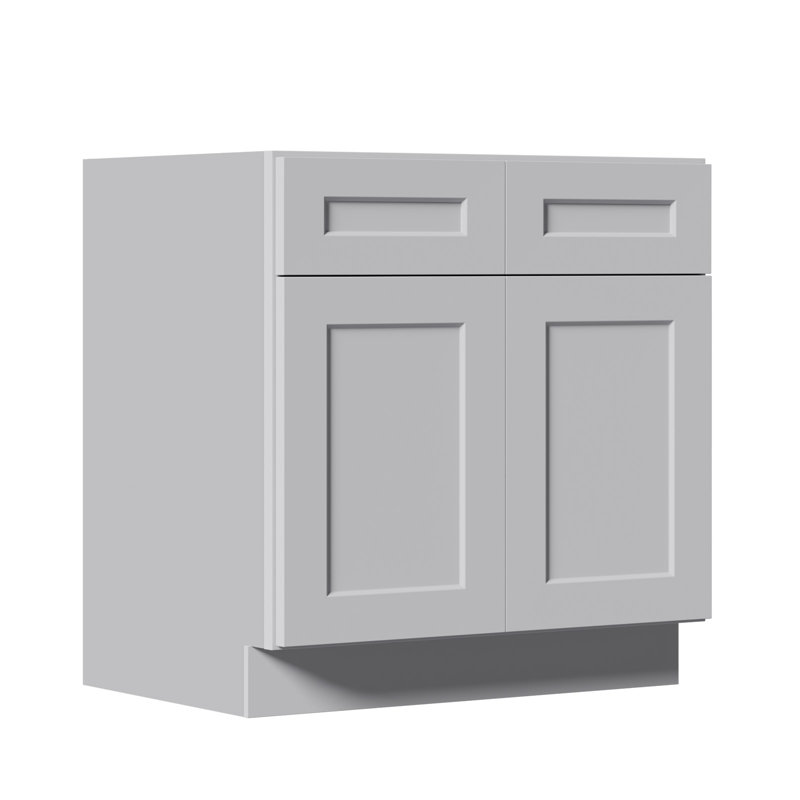 Armoire de base - prête à assembler, idéale pour le rangement dans la cuisine, la buanderie et la salle de bain (l 33 po x H 34,5 po x P 24 po)
