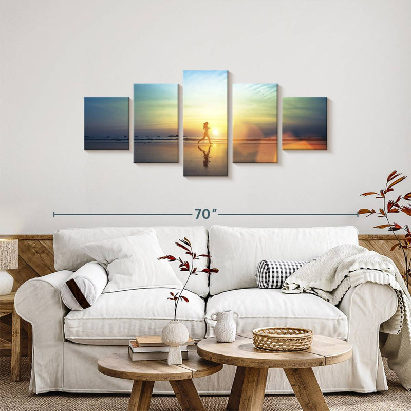 Sunset Running, 24" H x 55" W