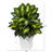 24'' Faux Dieffenbachia Plant in Metal Planter