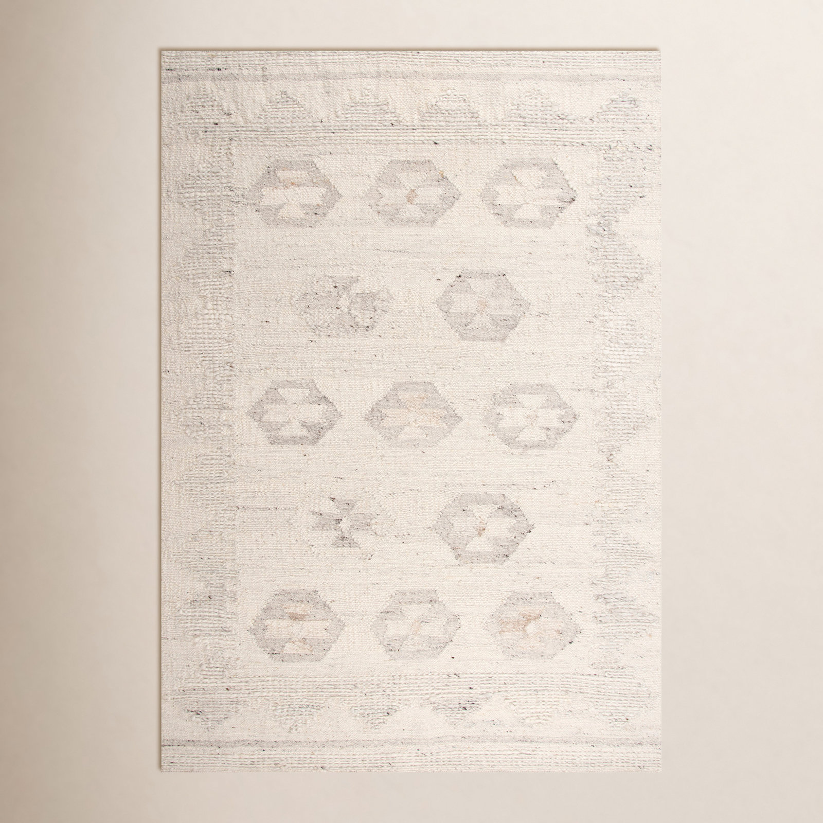 Hand-Woven Geometric Rug, Rectangle 8' x 10'