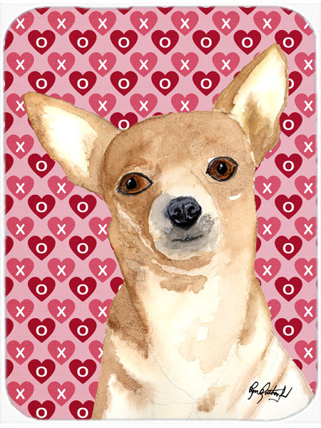 Planche à découper en verre The Love Aisle Chihuahua Love and Hearts