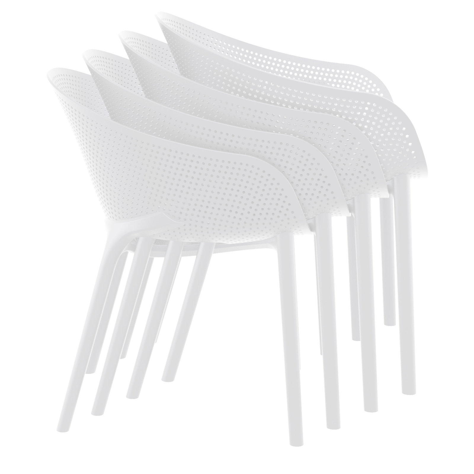 Farrah 86" Patio Dining Set, White