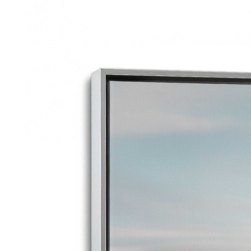 «Cloudline Crossing», reproduction d'art sur toile, 8 po x 12 po, Cadre flottant en chrome poli