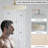 10 Inch Round Wall Mounted Rainfall Shower System with Handheld Sprayer, Brushed Gold-126019297