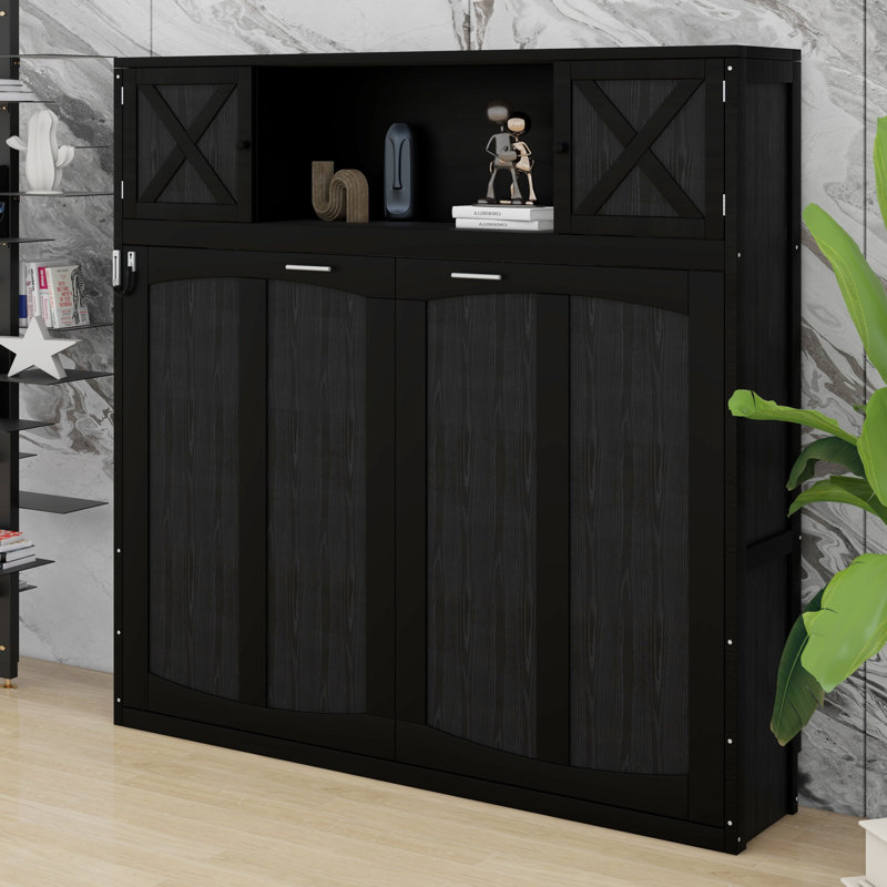 Lit escamotable avec armoires de rangement