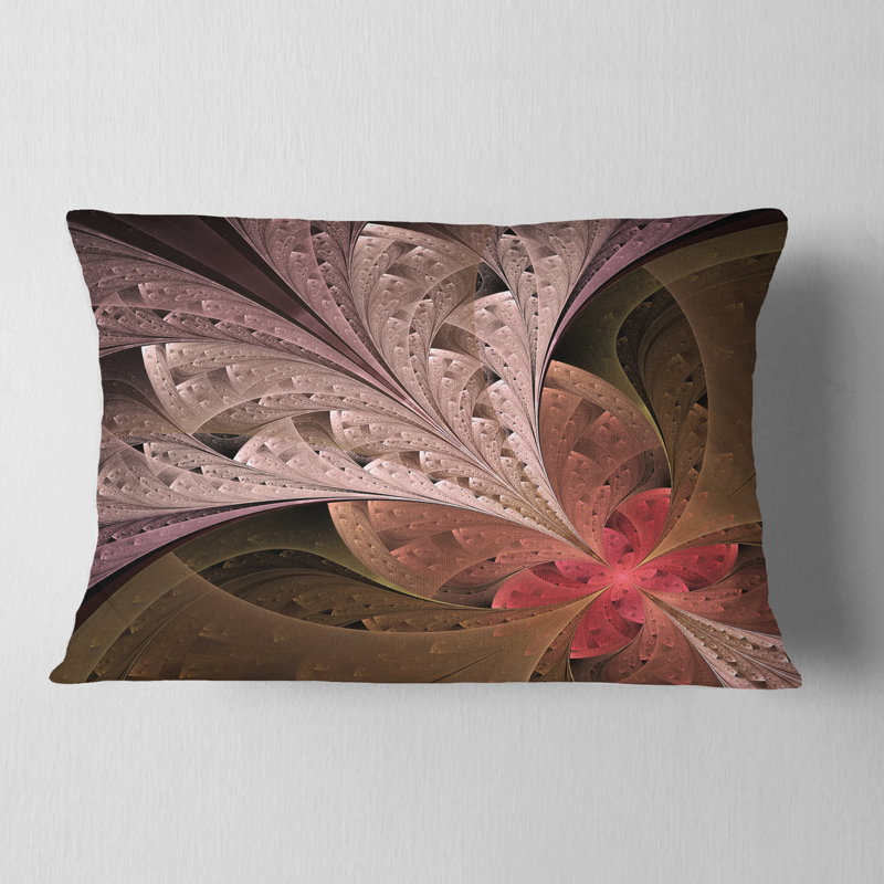 Coussin lombaire floral à fleurs fractales