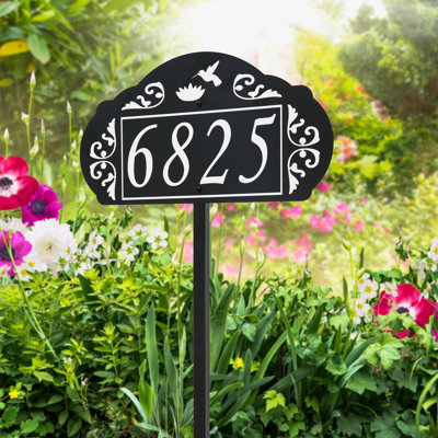 Panneau d'adresse ou de jardin réfléchissant