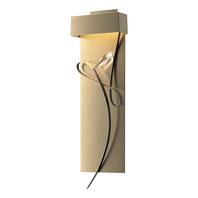 Rhapsody 1-Light LED Flush Mounted Sconce, Soft Gold, Natural Iron