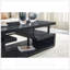 Table basse à trois niveaux en panneau de fibres à densité moyenne avec finition grain de bois, rangement multicouche moderne pour le salon et le bureau-129149195