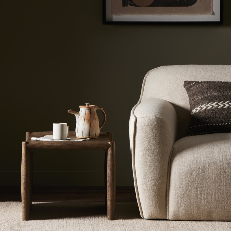 Glenview Solid Wood End Table, Weathered Oak
