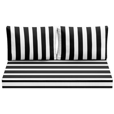 3-piece Outdoor Loveseat Cushion Set - 48x24 In,thick, Waterproof Patio Deep Seat Chair Cushions For 2-person Wicker Rocker,bench -all-weather For Porch, Garden