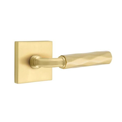 Emtek Select Passage Interior Mortise w/ Square Rosette & R-Bar Stem, Tribeca Lever