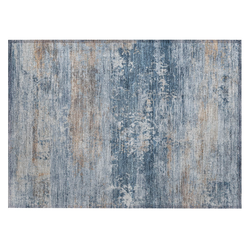 Machine Washable Indoor/Outdoor Meredith ACN2146 Abstract Rug, Rectangle 1'8" x 2'6"
