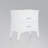 Babb White Finish Accent Table