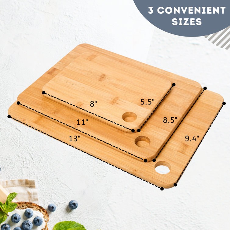 Imperial Home 3-Piece Bamboo Cutting Boards Set & Reviews