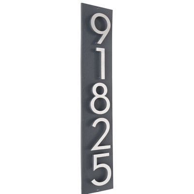 Floating Modern 4" Number Vertical Address Plaque (5 Digits)