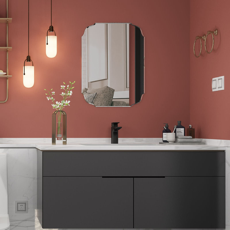 Miroir de salle de bain Arnoud, 23,7 po x 17,8 po