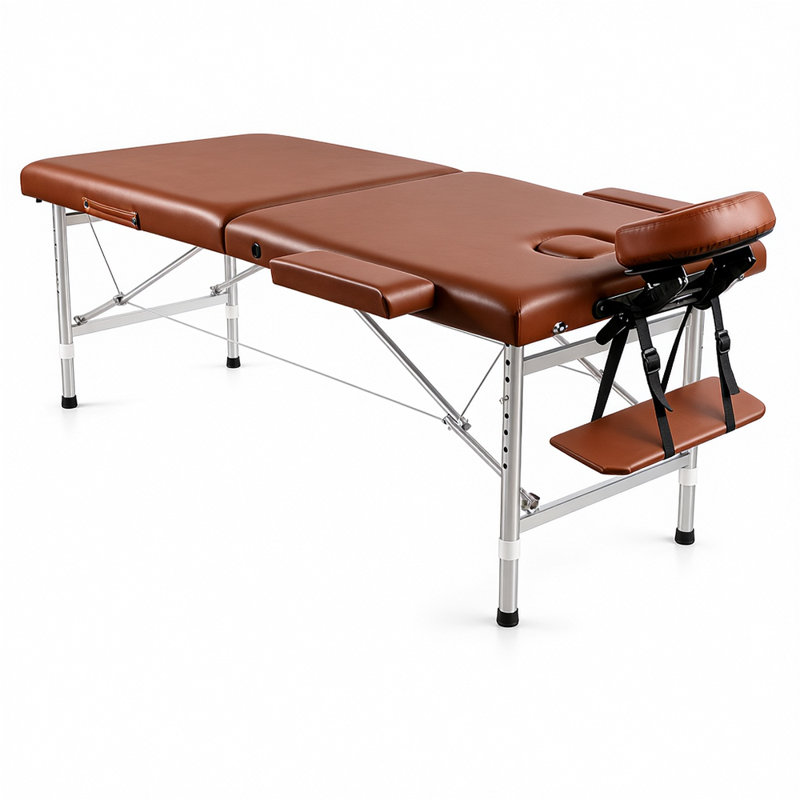 Table de massage professionnelle en similicuir avec table de massage et pieds réglables en métal