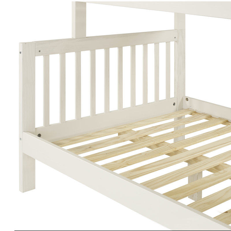 Haussman Kids Twin Over Full Bunk Bed with Drawers, White Mist