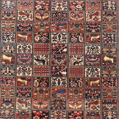 Tapis traditionnel rouge / noir