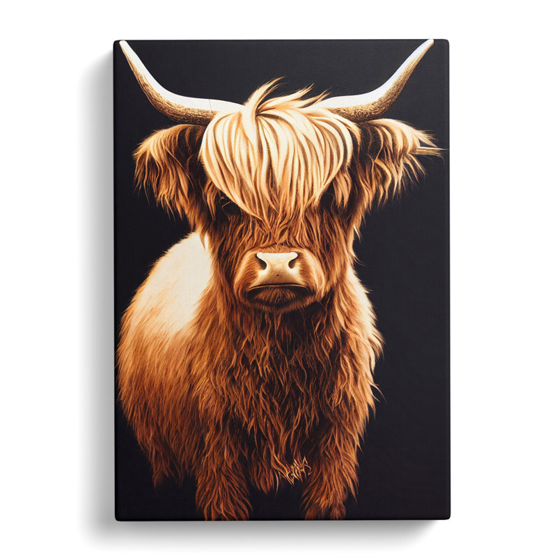 Splendid Highland Cow - Wrapped Canvas, 50cm H x 35cm W x 3cm D