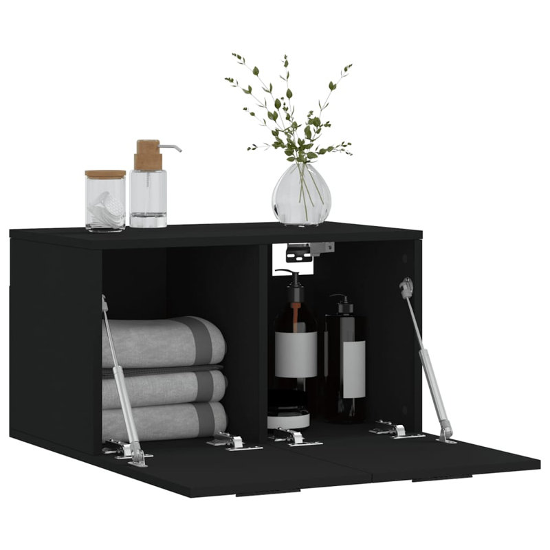 Armoire murale standard en bois d'ingénierie vidaXL, Noir