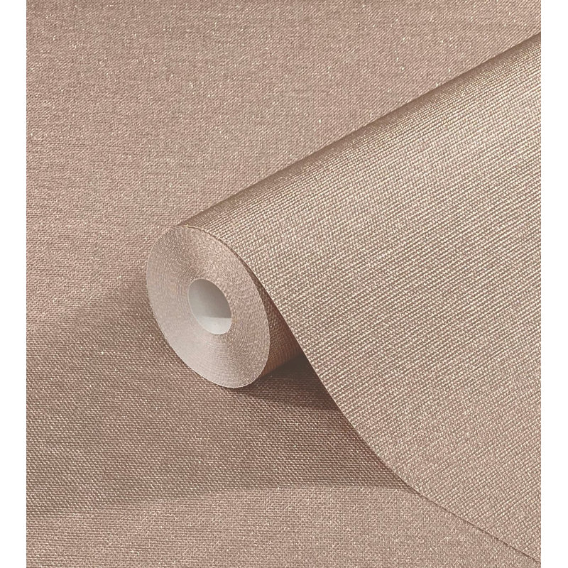 Textures Collection Metallic Texture Finish Wallpaper Roll, Rose Gold