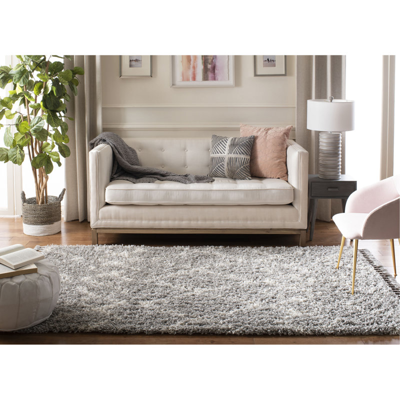 Kressley Pro Lux Shag 400 Performance Geometric Rug, Rectangle 4' x 6'