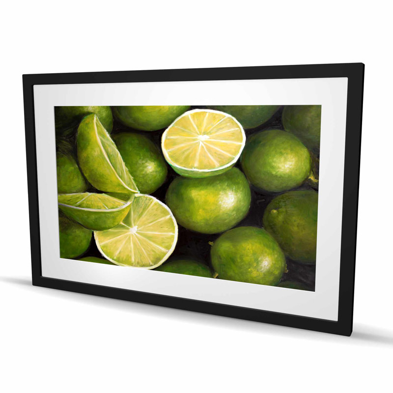 Panier de limes - Impression gastronomique encadrée de cuisine gastronomique