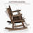 Outsunny 2-Person Wood Rocking Chair With Log Design, Heavy Duty Loveseat With Wide Curved Seats For Patio, Backyard, Garden, Walnut-51043563