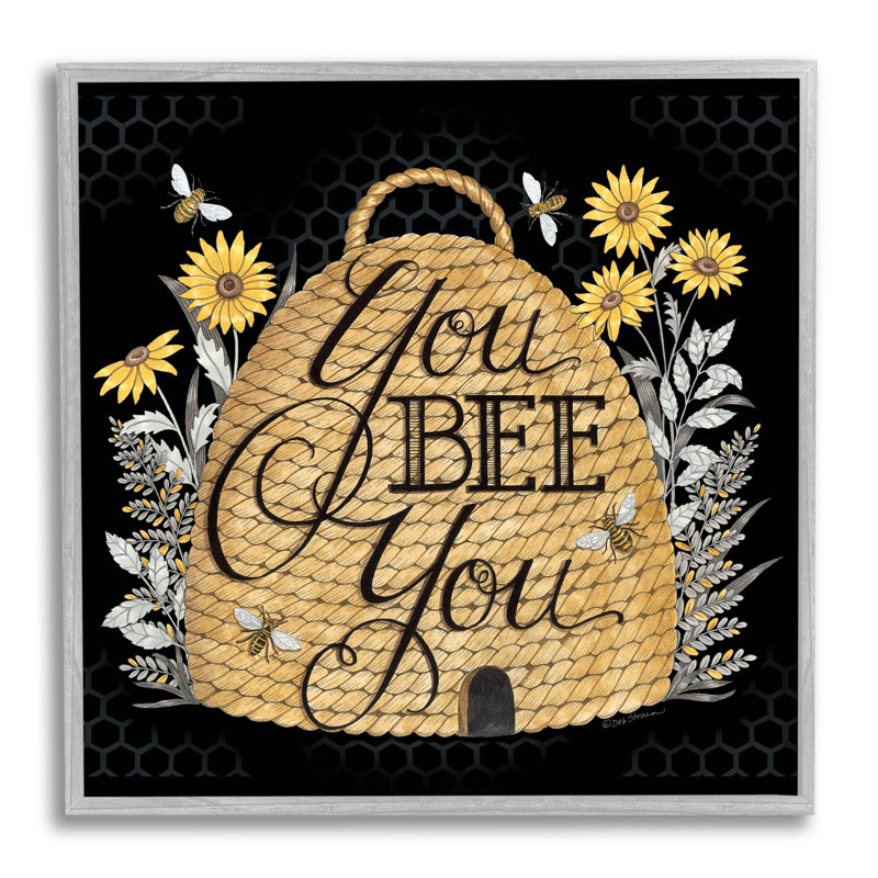 «You Bee You», impression de motif rétro Whicker Beehive - impression, Estampe numérique Farmhouse