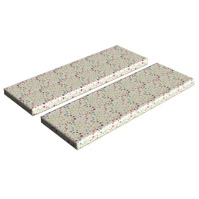 Ambesonne Modern Art Bench Cushion Set Of 2, Grunge Polka Dots Spots Backdrop Motif Retro Nostalgic Aesthetic Image Print, Standard Size Foam Pad And -  kbcset_21387