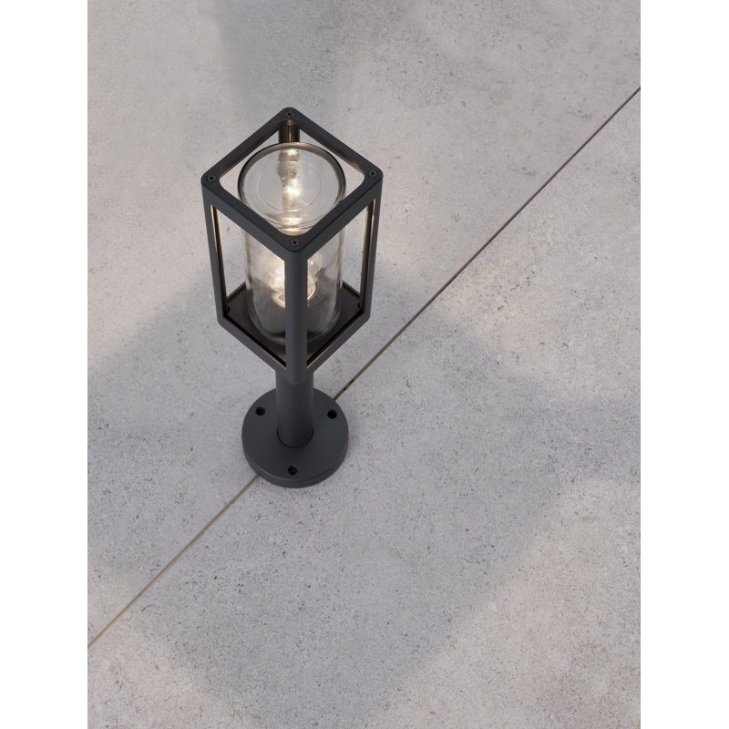 Dark Grey Metal Bollard Light