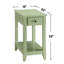 Table d'appoint rectangulaire, colorée, un tiroir et une tablette pour une fonction de rangement ouvert, espaces de vie principaux adaptés, style Kd, empreinte mince, largeur de 22 po, profondeur de 13 po, hauteur de 23 po, table de bout avec